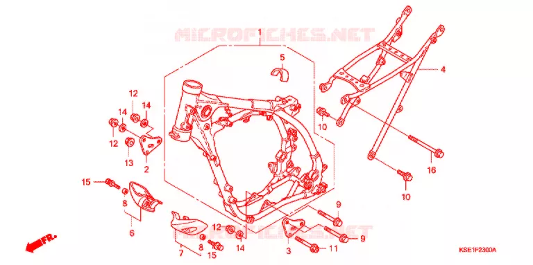FRAME CHASSIS Honda MOTO 150 CRF 2009  CRF150R9