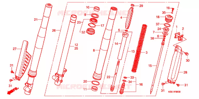 VOOR VORK Honda MOTO 150 CRF 2008  CRF150RB8