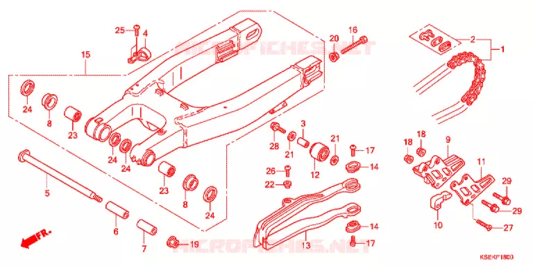 ZWAAI-ARM/KETTINGKAST Honda MOTO 150 CRF 2014  CRF150RBE
