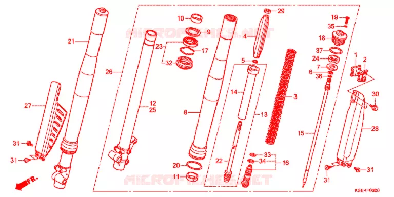 VOOR VORK Honda MOTO 150 CRF 2016  CRF150RE