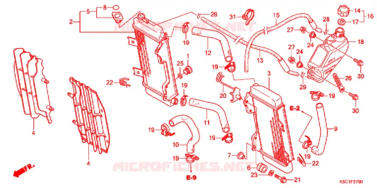 RADIATOR Honda MOTO 250 CRF 2011  CRF250XB