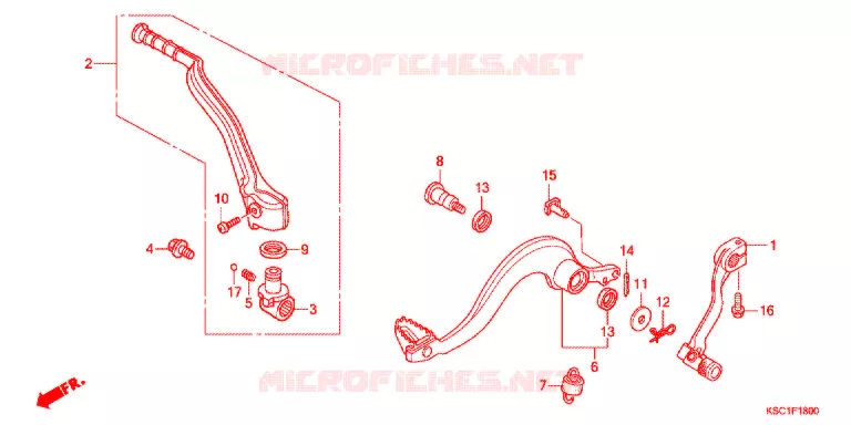 PEDAAL/KICKSTARTER ARM Honda MOTO 250 CRF 2012  CRF250XC