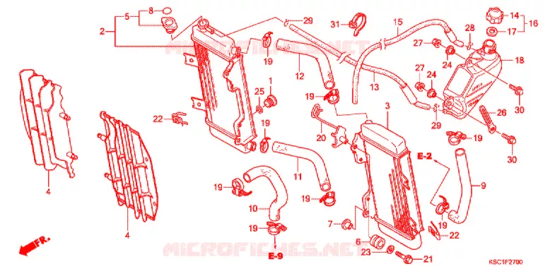 RADIATOR Honda MOTO 250 CRF 2017  CRF250XD