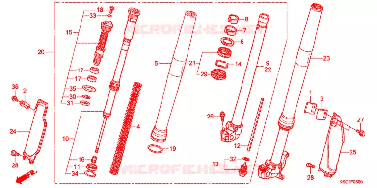 VOOR VORK Honda MOTO 250 CRF 2018  CRF250XD