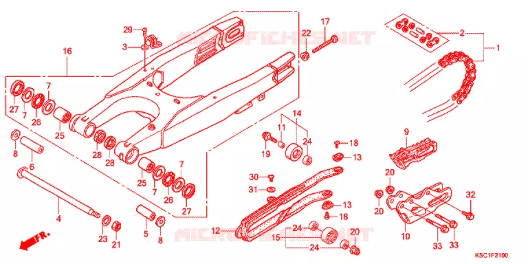 ZWAAI-ARM/KETTINGKAST Honda MOTO 250 CRF 2014  CRF250XD