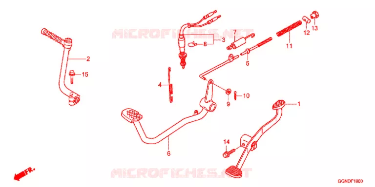 PEDAAL/KICKSTARTER ARM Honda SCOOTER 50 CUB 2017  NBC50BNG_MD