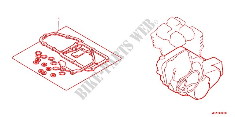 PAKKINGPAKKET B voor Honda NC 750 S Dual Clutch Transmission ABS 2017