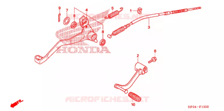 OPSTAP/PEDAAL Honda ATV 90 FOURTRAX 2007  TRX90EX7