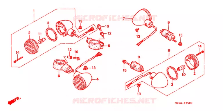 KNIPPERLICHT(2) Honda MOTO 750 VF 2001  VF750C1