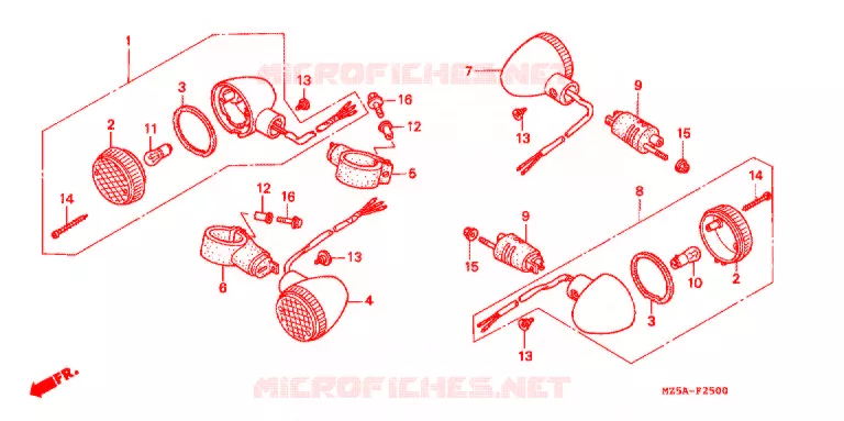 KNIPPERLICHT(2) Honda MOTO 750 VF 2002  VF750C2