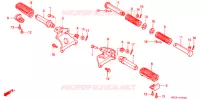 OPSTAP/PEDAAL voor Honda VF 750 MAGNA 1997