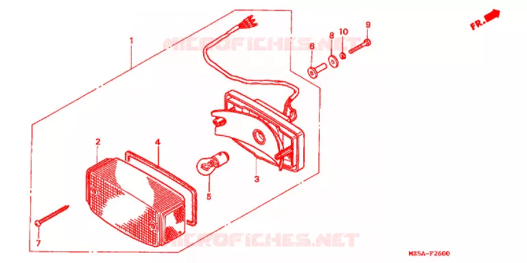 ACHTERLICHT(2) Honda MOTO 750 VF 2000  VF750C2Y
