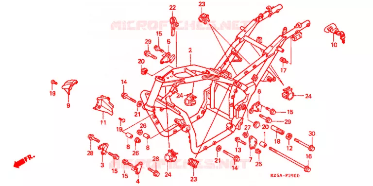 FRAME CHASSIS Honda MOTO 750 VF 2000  VF750C2Y