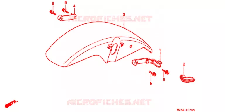 VOORSPATBORD Honda MOTO 750 VF 2000  VF750C2Y
