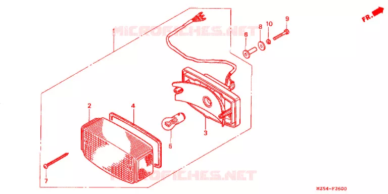 ACHTERLICHT(2) Honda MOTO 750 VF 1996  VF750CDT