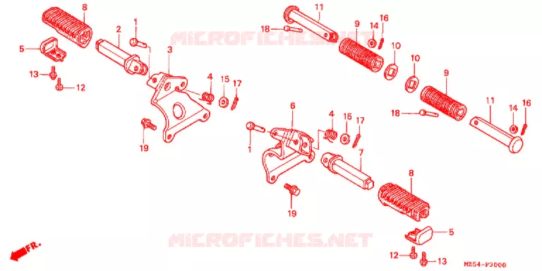 OPSTAP/PEDAAL Honda MOTO 750 VF 1994  VF750CR