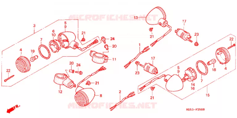 KNIPPERLICHT(2) Honda MOTO 750 VF 1994  VF750CR