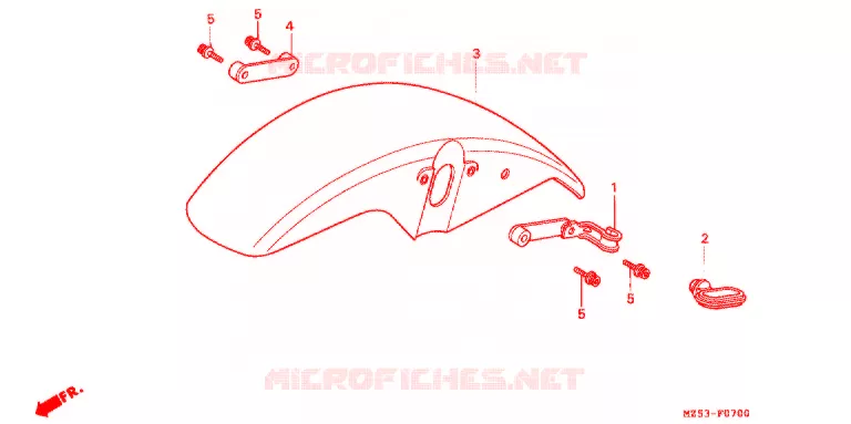 VOORSPATBORD Honda MOTO 750 VF 1994  VF750CR