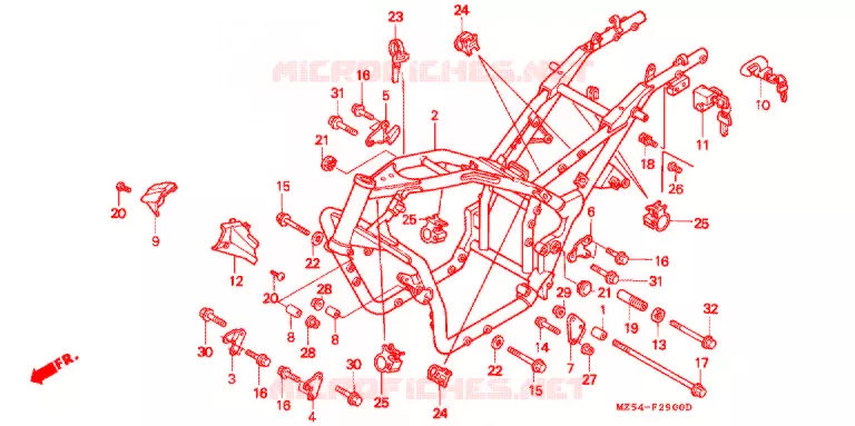 FRAME CHASSIS Honda MOTO 750 VF 1995  VF750CS