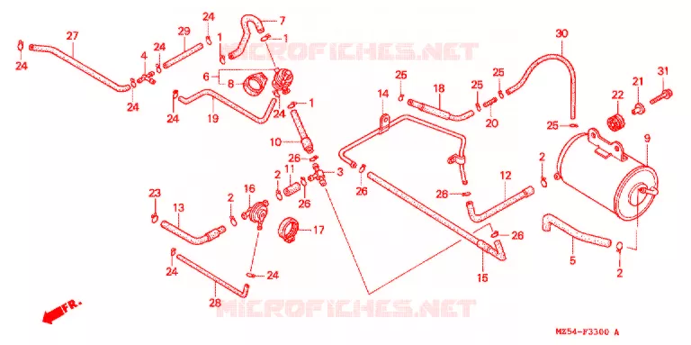 VERDAMPING BUS Honda MOTO 750 VF 1995  VF750CS