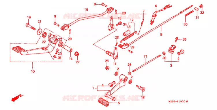 OPSTAP/PEDAAL Honda MOTO 750 VF 1997  VF750CV