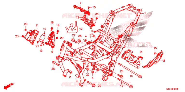 FRAME CHASSIS Honda MOTO 750 ADV 2017  ADV750H