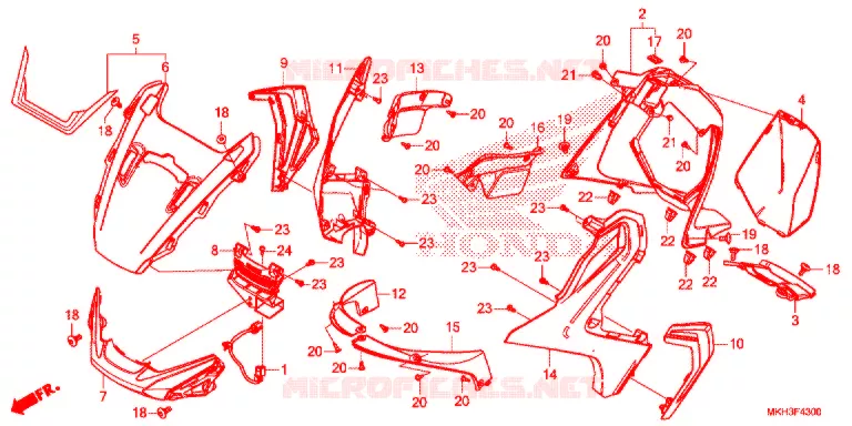 BOVEN KAP Honda MOTO 750 ADV 2017  ADV750LH