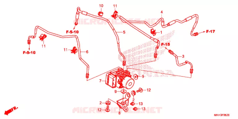 VOORREM HOOFDCILINDER/ABS MODULATOR Honda MOTO 750 ADV 2017  ADV750LH