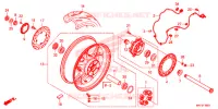 ACHTER WIEL voor Honda CBR 1000 RED 2017