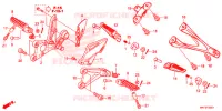 OPSTAP/PEDAAL voor Honda CBR 1000 RED 2017