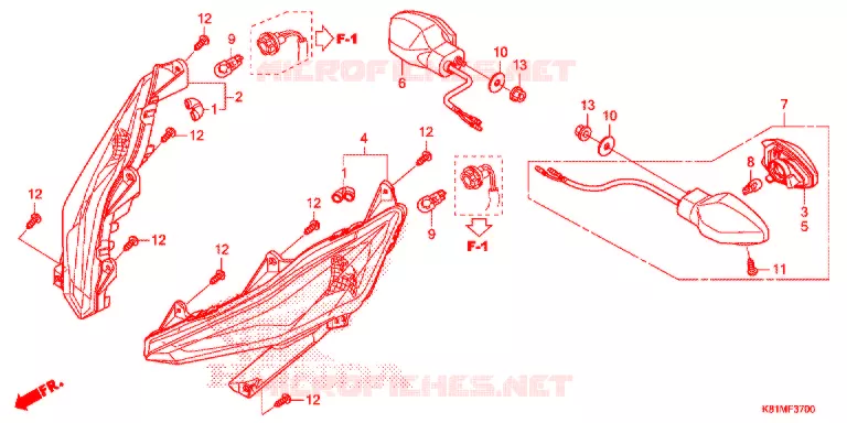 KNIPPERLICHT(2) Honda SCOOTER 110 BEAT 2018  ACH110CBFH