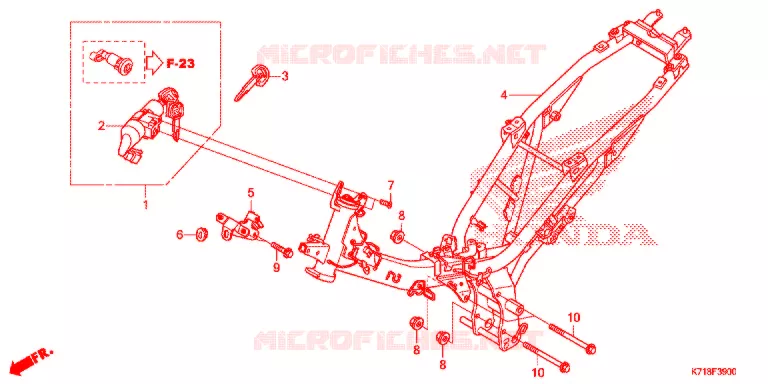 FRAME CHASSIS Honda MOTO 110 WAVE 2017  AFS110MCSH