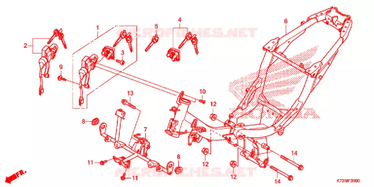 FRAME CHASSIS Honda MOTO 125 WAVE 2017  AFS125MCRH