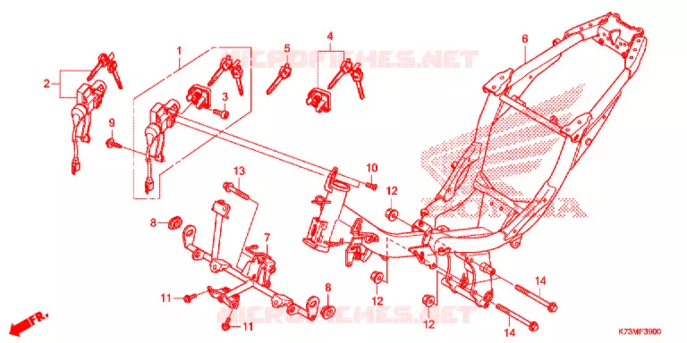 FRAME CHASSIS Honda MOTO 125 WAVE 2017  AFS125MCSH