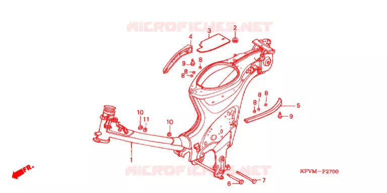 FRAME CHASSIS Honda MOTO 100 C100 2004  C1004_MA