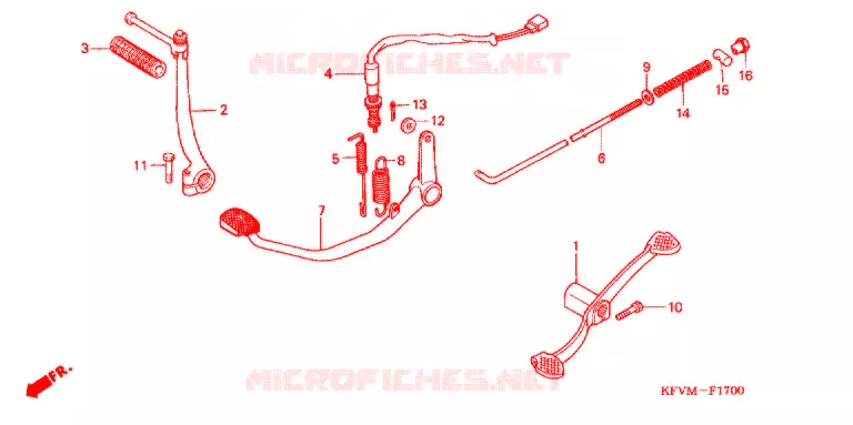 PEDAAL/KICKSTARTER ARM Honda MOTO 100 C100 2006  C1006_MA