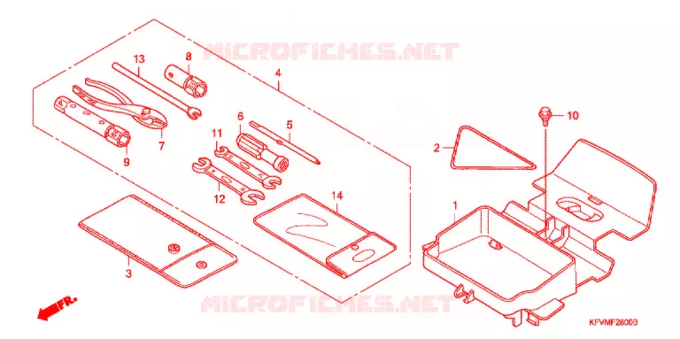 GEREEDSCHAP/GEREEDSCHAP BOX Honda MOTO 100 C100 2011  C100B_MA