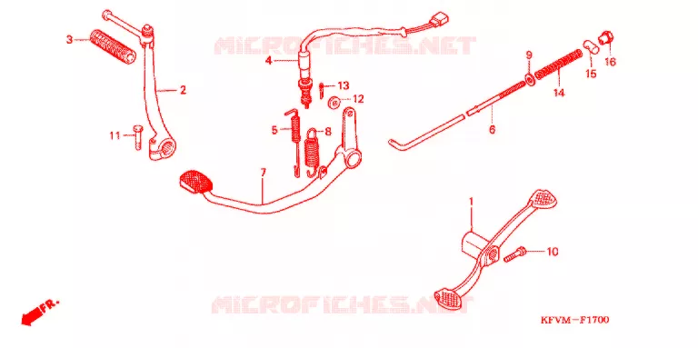PEDAAL/KICKSTARTER ARM Honda MOTO 100 C100 2011  C100B_MA