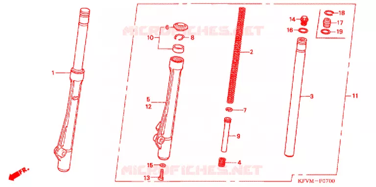 VOOR VORK Honda MOTO 100 C100 2013  C100MD_MA