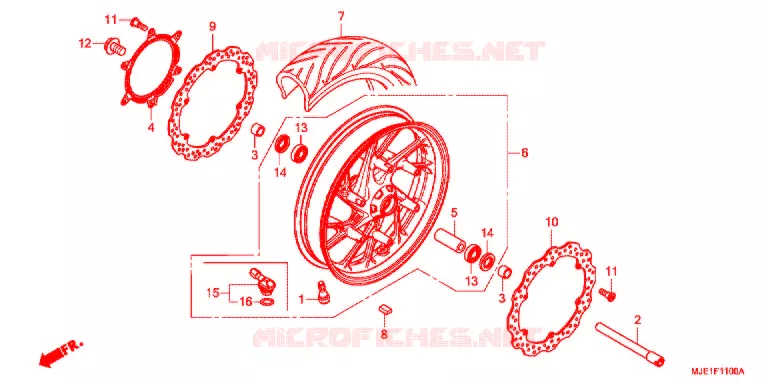 VOOR WIEL Honda MOTO 650 CBF 2018  CB650FAH