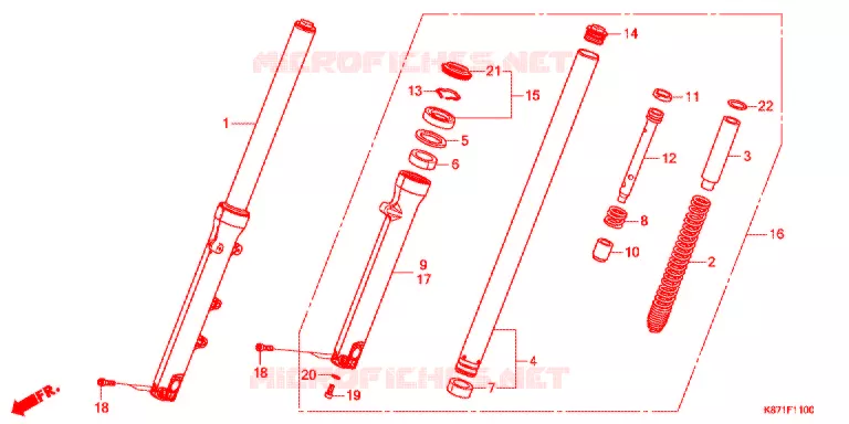 VOOR VORK Honda MOTO 250 REBEL 2017  CMX250H