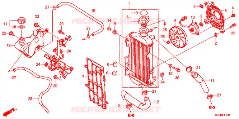 RADIATOR Honda MOTO 250 CRF 2017  CRF250LDH