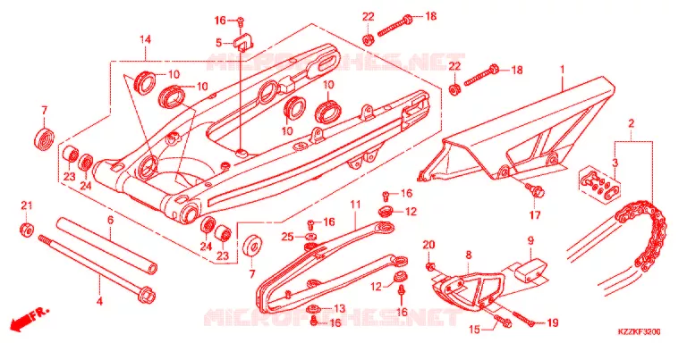 ZWAAI-ARM/KETTINGKAST Honda MOTO 250 CRF 2017  CRF250LDH
