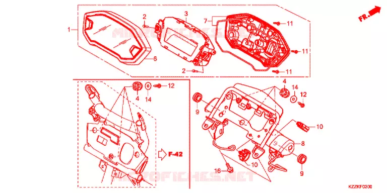 COMBINATIEMETER Honda MOTO 250 CRF 2017  CRF250LH