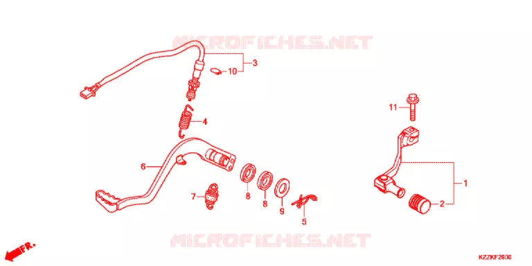 OPSTAP/PEDAAL Honda MOTO 250 CRF 2018  CRF250LH