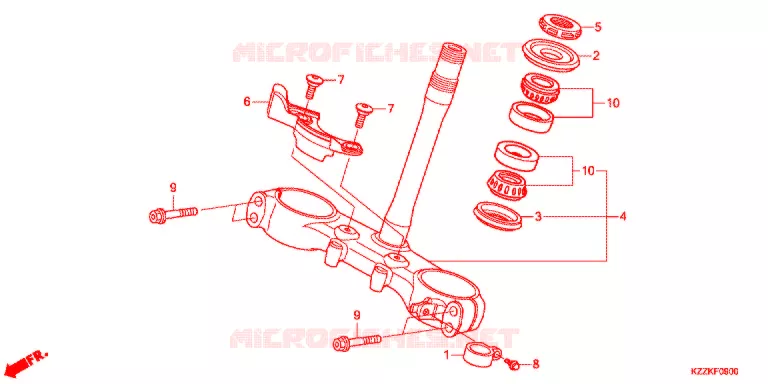 STURING STANG/BOVENSTE BRUG Honda MOTO 250 CRF 2018  CRF250MH