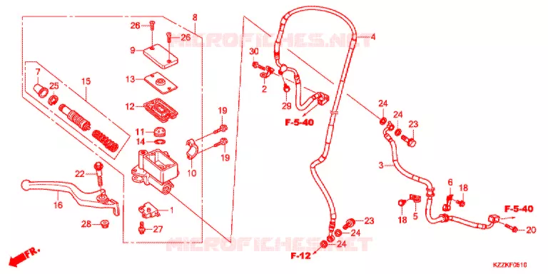 REMPOMP VOOR (CRF250RLA/RDA) Honda MOTO 250 CRF 2017  CRF250RDAH