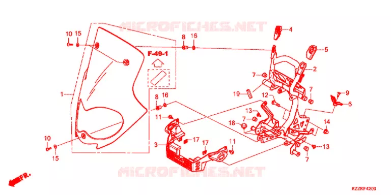 WINDSCHERM Honda MOTO 250 CRF 2017  CRF250RDAH