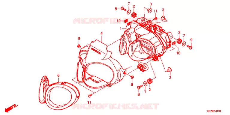 KOPLAMP (CRF250RL/RLA/RLD/RDA) Honda MOTO 250 CRF 2017  CRF250RLDH