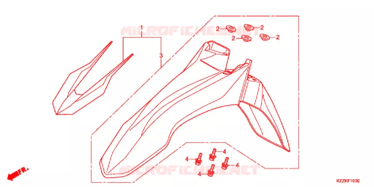VOORSPATBORD Honda MOTO 250 CRF 2017  CRF250RLDH